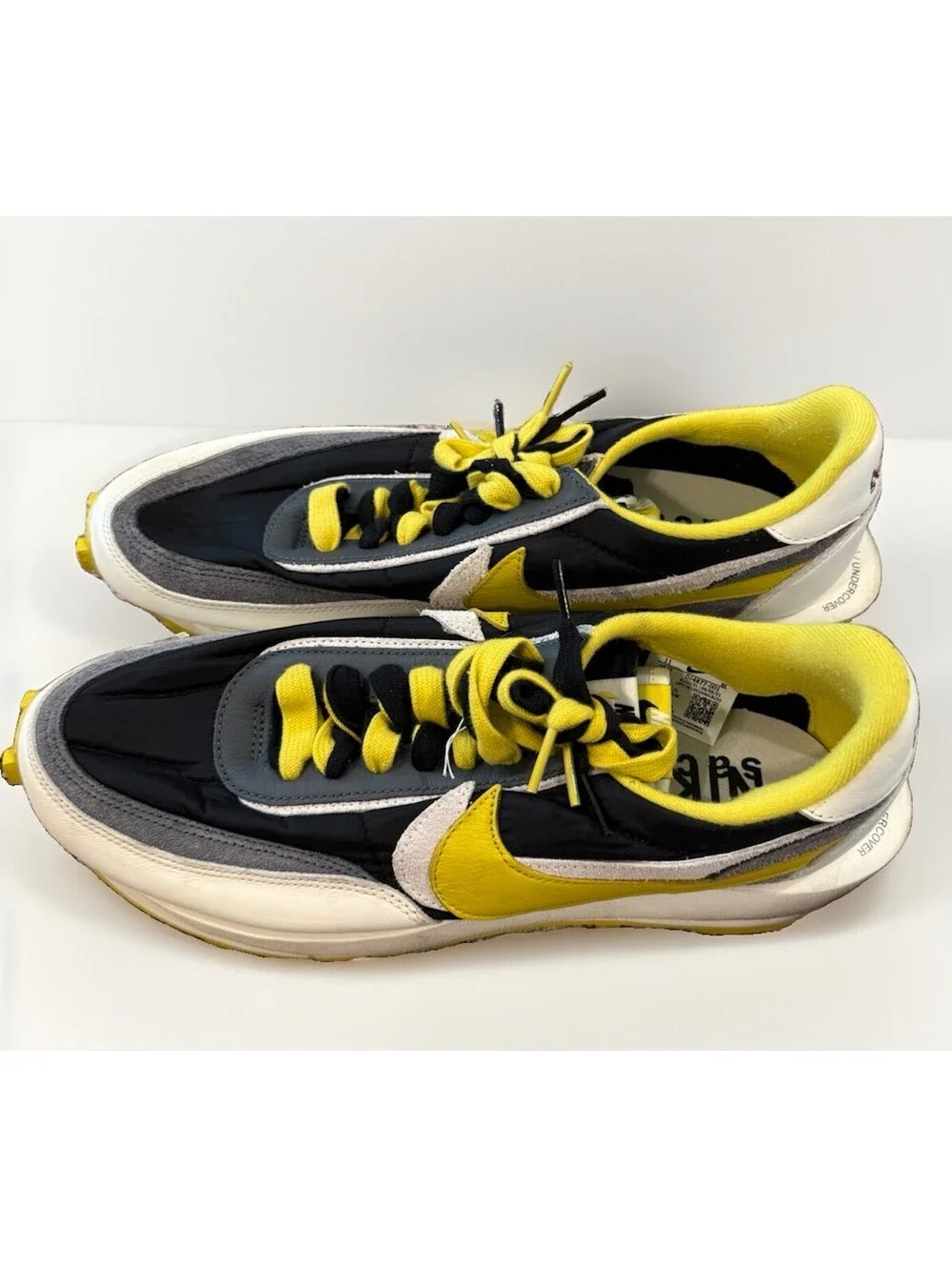 Nike Sacai x Undercover x LD Waffle Shoes Size 11M Black Bright Citron
